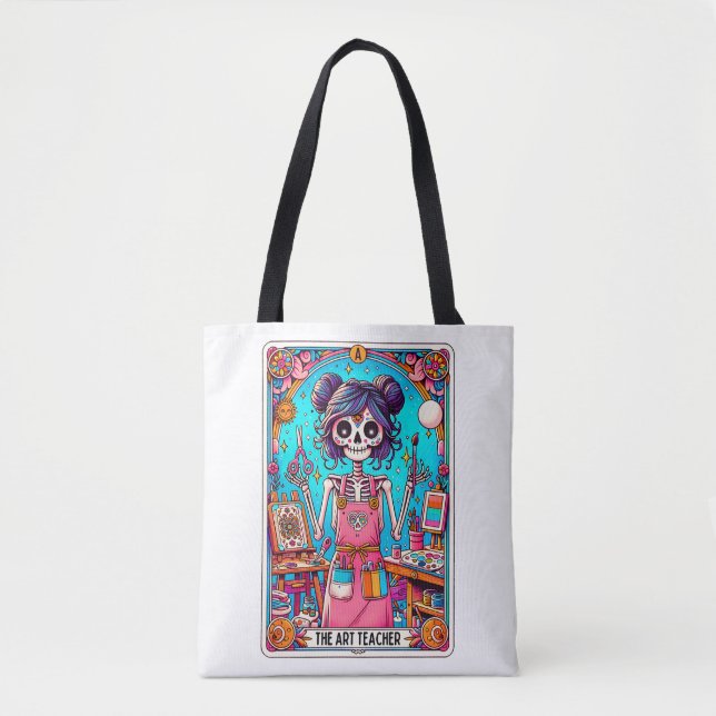 Bolsa Tote Cartão Tarot do Professor de Arte (Frente)