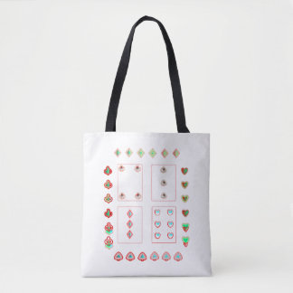Bolsa Tote cartas de jogar motifs