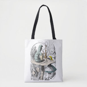 Bolsa Tote Cartaz de Alice no País das Maravilhas e a Lagarta