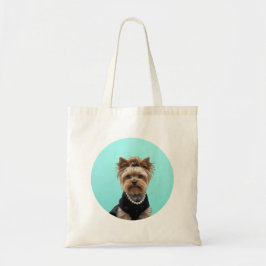 Bolsa Tote Cartaz de Café da Manhã Clássico Yorkshire Terrier