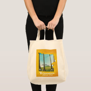 Bolsa Tote Cartaz de férias do Parque Nacional de Yellowstone