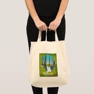 Bolsa Tote Cartaz de férias do Parque Nacional de Yosemite.
