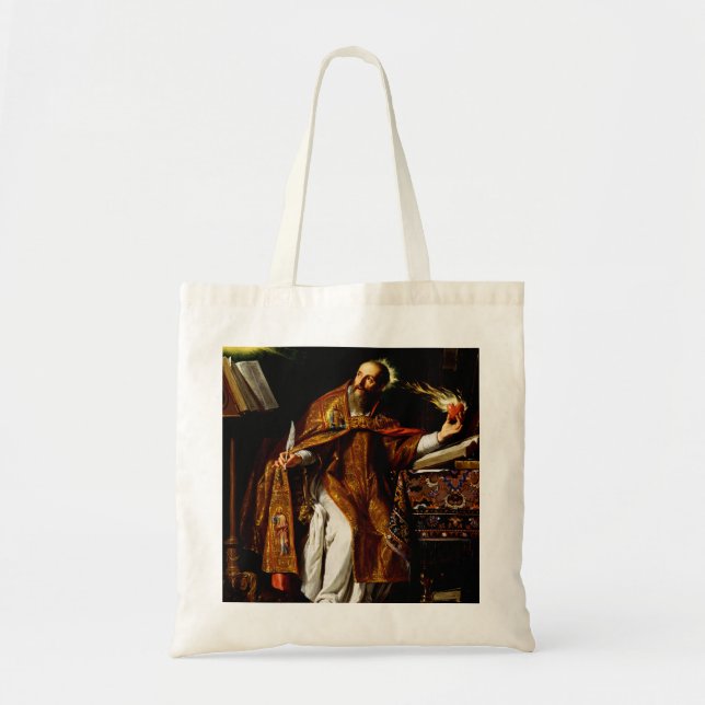 Bolsa Tote Cartaz de Santo Agostinho de Hipona (Frente)