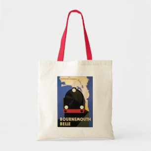 Bolsa Tote Cartaz de Viagem Antigo, Trem Bournemouth Belle