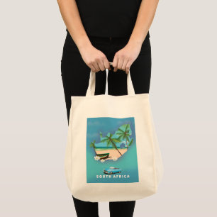 Bolsa Tote Cartaz de viagem ilustração do mapa da África do S
