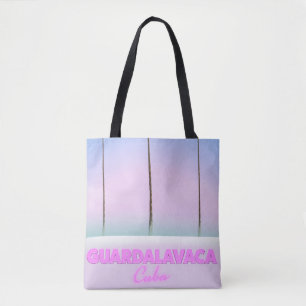 Bolsa Tote Cartaz de viagem vintage cubano Guardalavaca