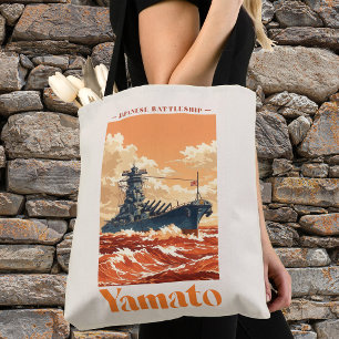 Bolsa Tote Cartaz Marítimo Vintage do Couraçado Japonês Yamat