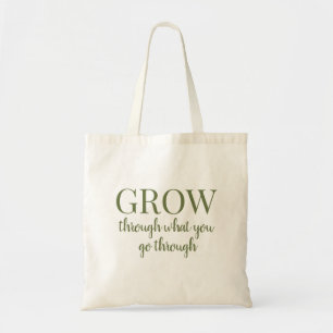 Bolsa Tote Cartaz Minimalista de Citação Inspiradora Editável
