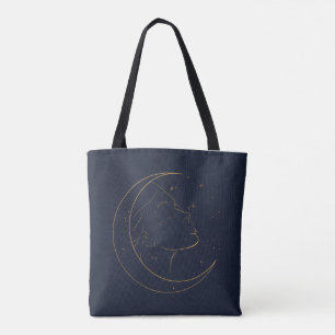 Bolsa Tote Cartaz Personalizado de Linha Artística Feminina