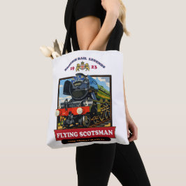 Bolsa Tote Cartaz Retro da Locomotiva a Vapor Flying Scotsman