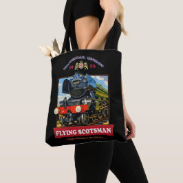 Bolsa Tote Cartaz Vintage da Locomotiva a Vapor Flying Scotsm