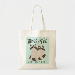 Bolsa Tote Cartões Bonitos, As Coisas Estão Bons, Guaxinins