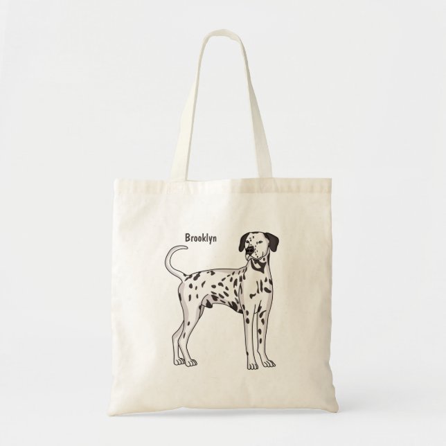 Bolsa Tote Cartografia de cão Dalmaciano (Frente)
