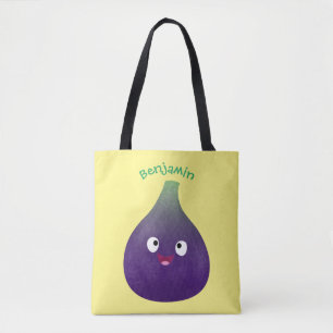 Bolsa Tote Cartografia de fruta roxa e giro, bonita