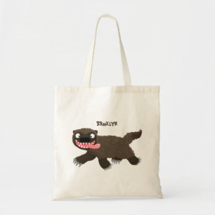 Bolsa Tote Cartografia de lobo faminta e engraçada