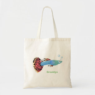 Bolsa Tote Cartografia de peixe tropical de rico bonito
