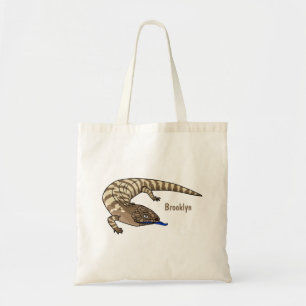 Bolsa Tote Cartografia de répteis de lagarto azul