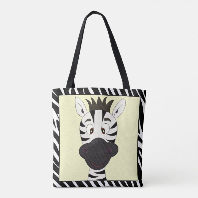 Bolsa Tote Cartografia de zebra engraçada (Verso)