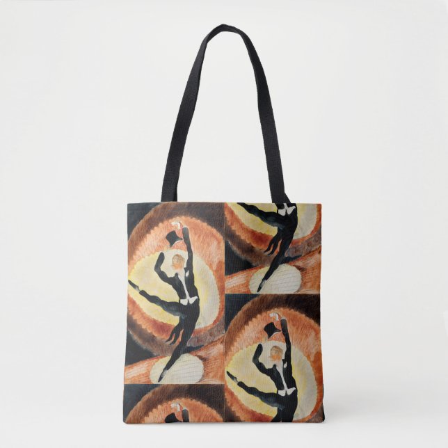 Bolsa Tote Cartola de Dançarino Masculino Art Déco Vintage do (Frente)