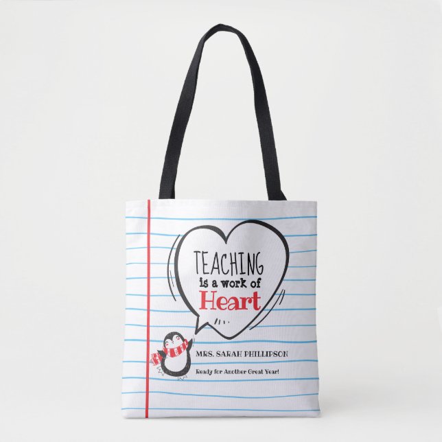 Bolsa Tote Cartola Personalizada de Apreciação de Professores (Frente)