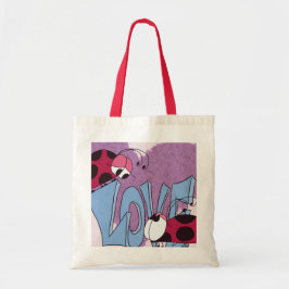 Bolsa Tote Cartoon Adorable Ladybug Love