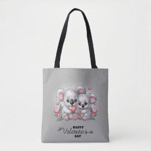 Bolsa Tote Cartoon bonito Koala abre Namorados