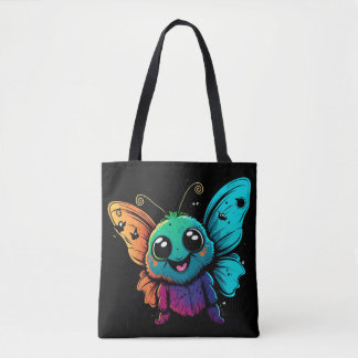 Bolsa Tote cartoon-borboleta-com-borboleta-sua-cabeça
