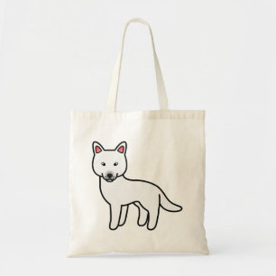 Bolsa Tote Cartoon Branco - Cão-de-Céu Siberiano
