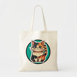Bolsa Tote Cartoon Calico Cat