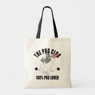 Bolsa Tote Cartoon de cachorrinho engraçado amante de Pug fof