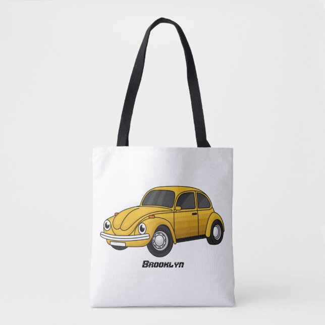 Bolsa Tote Cartoon de carro clássico (Frente)