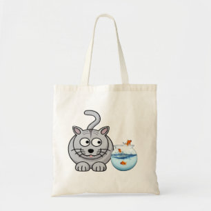 Bolsa Tote Cartoon de Gato Burro