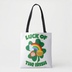 Bolsa Tote Cartoon de Shamrock, uma pedra-pomposa, na Irlanda