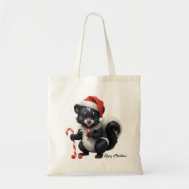 Bolsa Tote Cartoon de Skunk de Natal bonito
