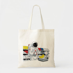 Bolsa Tote Cartoon Engraçado Comprando Astronauta - Explorado