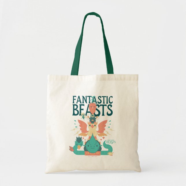 Bolsa Tote Cartoon Fantástico Beasts Emerge De Suitcase (Frente)
