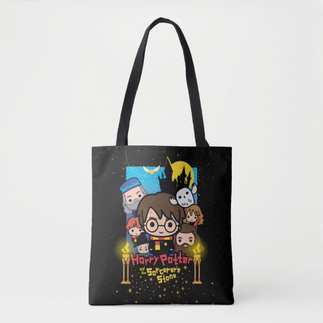Bolsa Tote Cartoon Harry Potter e a Pedra Filosofal (Frente)