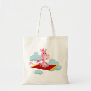 Bolsa Tote Cartoon "Magic Carpet Ride Bag" do Unicórnio