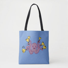 Bolsa Tote Cartoon Octopus Ringing Handbels