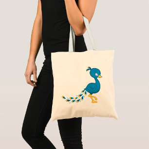 Bolsa Tote Cartoon Peacock