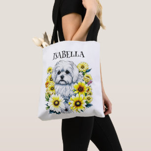 Bolsa Tote Cartoon personalizado em maltês