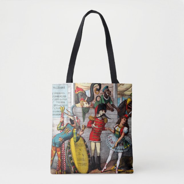 Bolsa Tote Cartoon Político Italiano De Artistas De Circo (Frente)