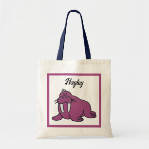 Bolsa Tote Cartoon Roxo-Corpo, Natureza Amiga Do Oceano