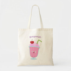 Bolsa Tote Cartoon sundae de sorvete de morango