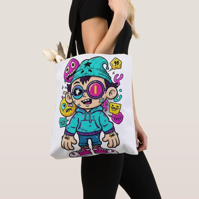 Bolsa Tote Cartoon Urbano Chaos (Close Up)