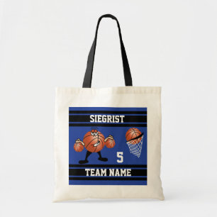 Bolsa Tote Cartum desportivo de basquete  Azul escuro