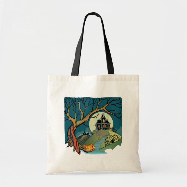 Bolsa Tote Casa assombrada assustador (Frente)