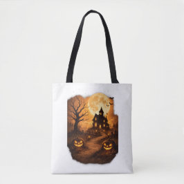 Bolsa Tote Casa Assombrada Assustadora de Halloween