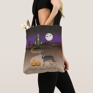 Bolsa Tote Casa Assombrada Do Dia Das Bruxas De Negra E Tan R