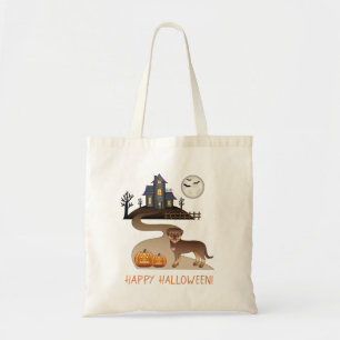 Bolsa Tote Casa Assombrada Do Dia Das Bruxas Vermelha E Tan R